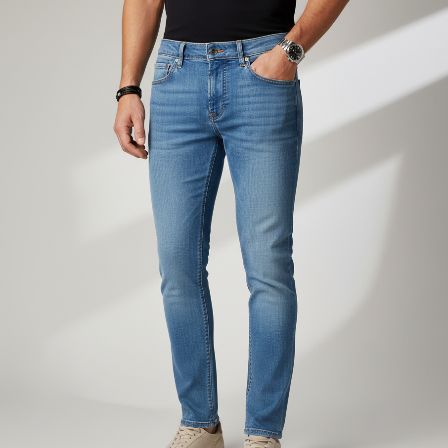 SLIM DENIM TROUSERS