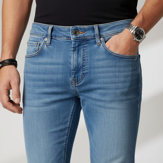 SLIM DENIM TROUSERS