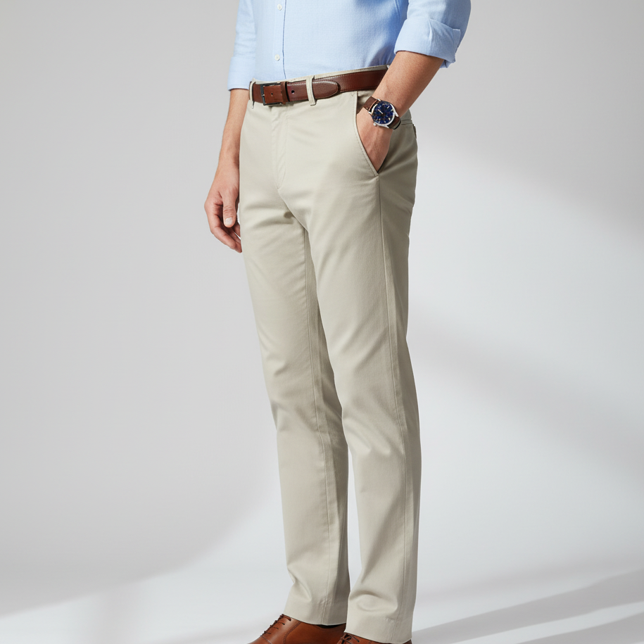 SLIM CHINO TROUSERS